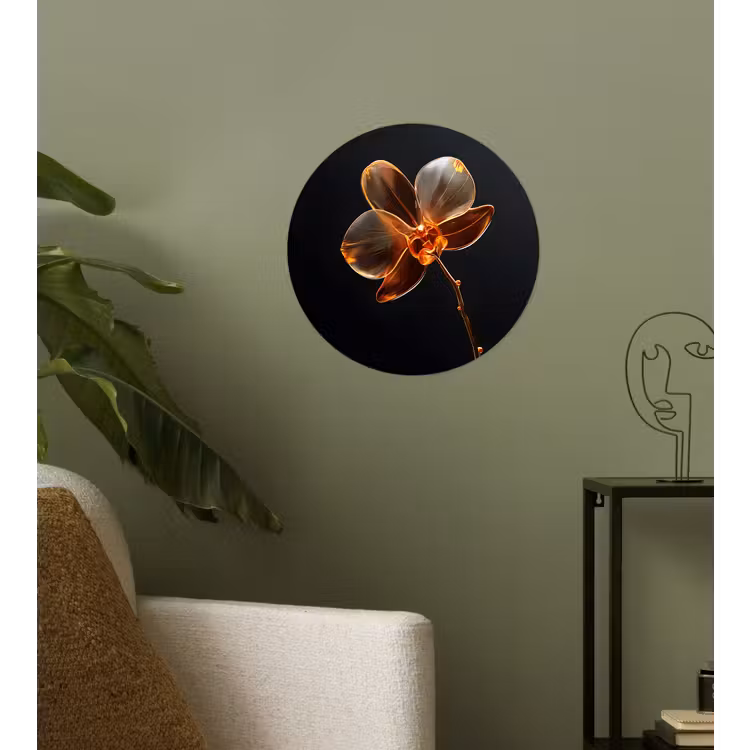 Behangcirkel - Orchidee - Doorzichtig - Bloem — 3