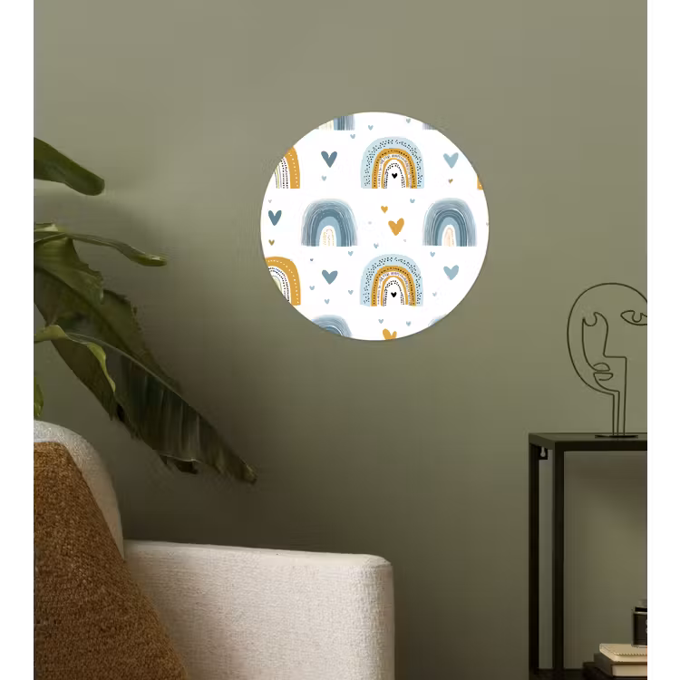 Behangcirkel - Patroon - Regenboog - Hartjes — 3