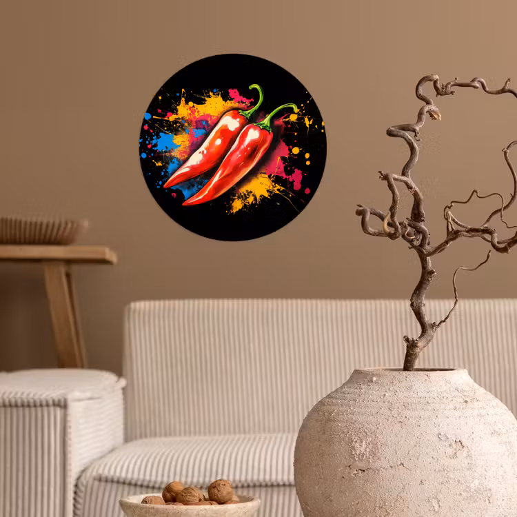 Behangcirkel - Peper - Graffiti - Verf - Abstract - Modern - Kleurrijk — 2