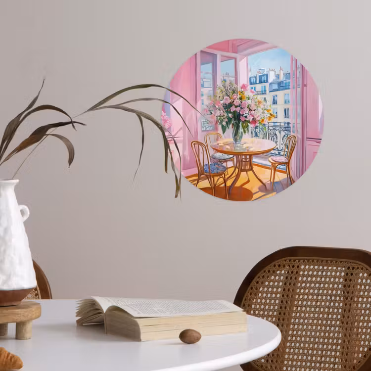 Behangcirkel - Pink - City - Bloemen — 4