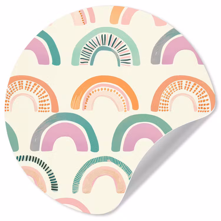 Behangcirkel - Regenboog - Pastel - Patroon — 1