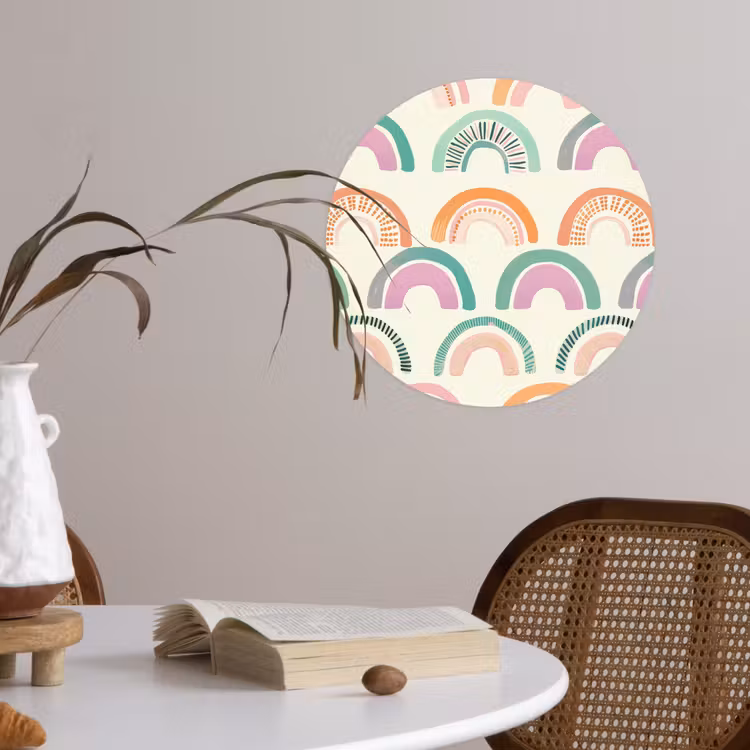 Behangcirkel - Regenboog - Pastel - Patroon — 4