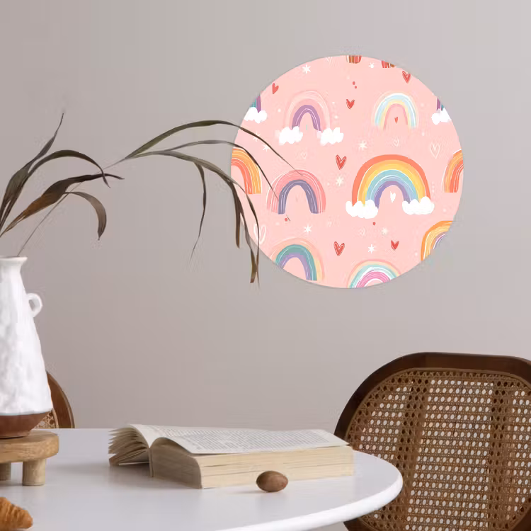 Behangcirkel - Regenboog - Patroon - Pastel — 4