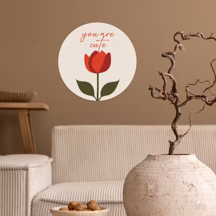 Behangcirkel - Roos - Rood - Bloem - Valentijn — 2