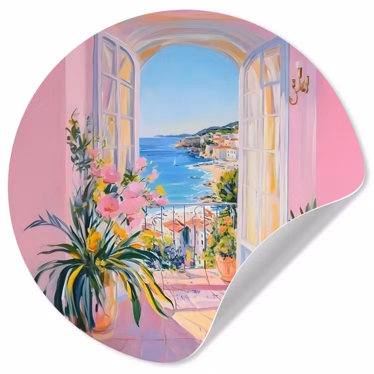 Behangcirkel - Roze - Buiten - Verf — 1