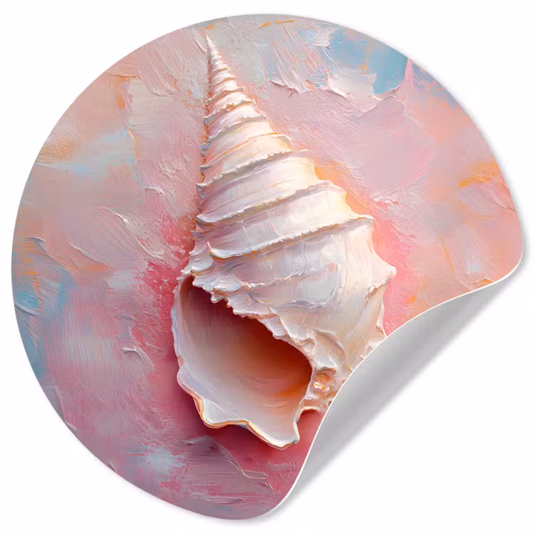 Behangcirkel - Schelp - Pastel - Pink — 1