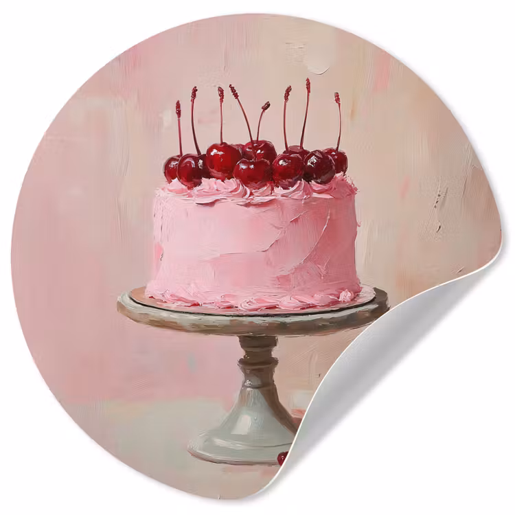 Behangcirkel - Taart - Pink - Cherry — 1