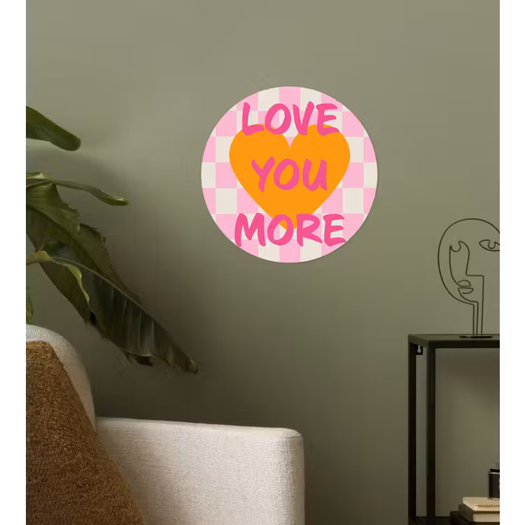 Behangcirkel - Valentijn - Love - Roze - Oranje — 3