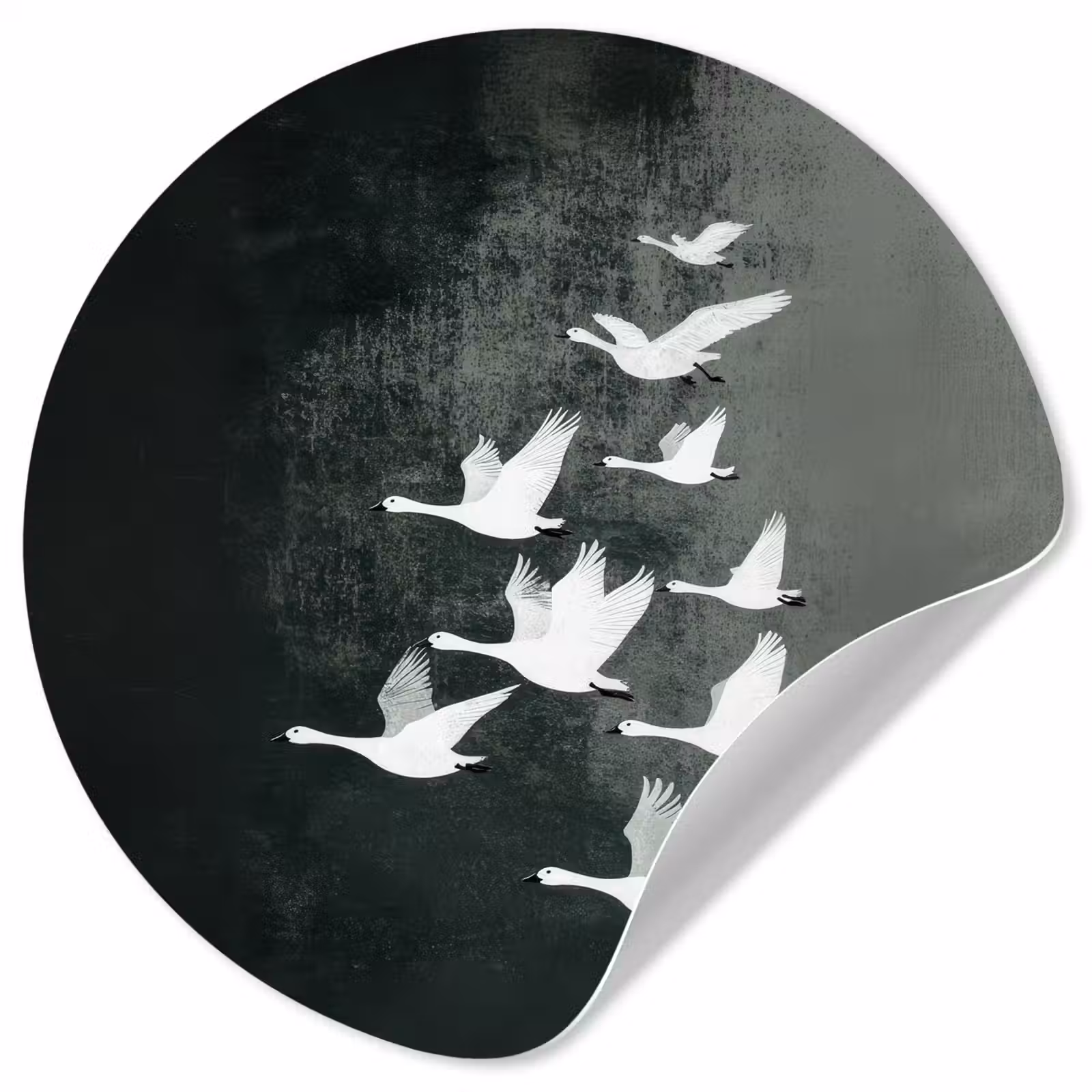 Behangcirkel - Vogel - Japandi - Groen — 1