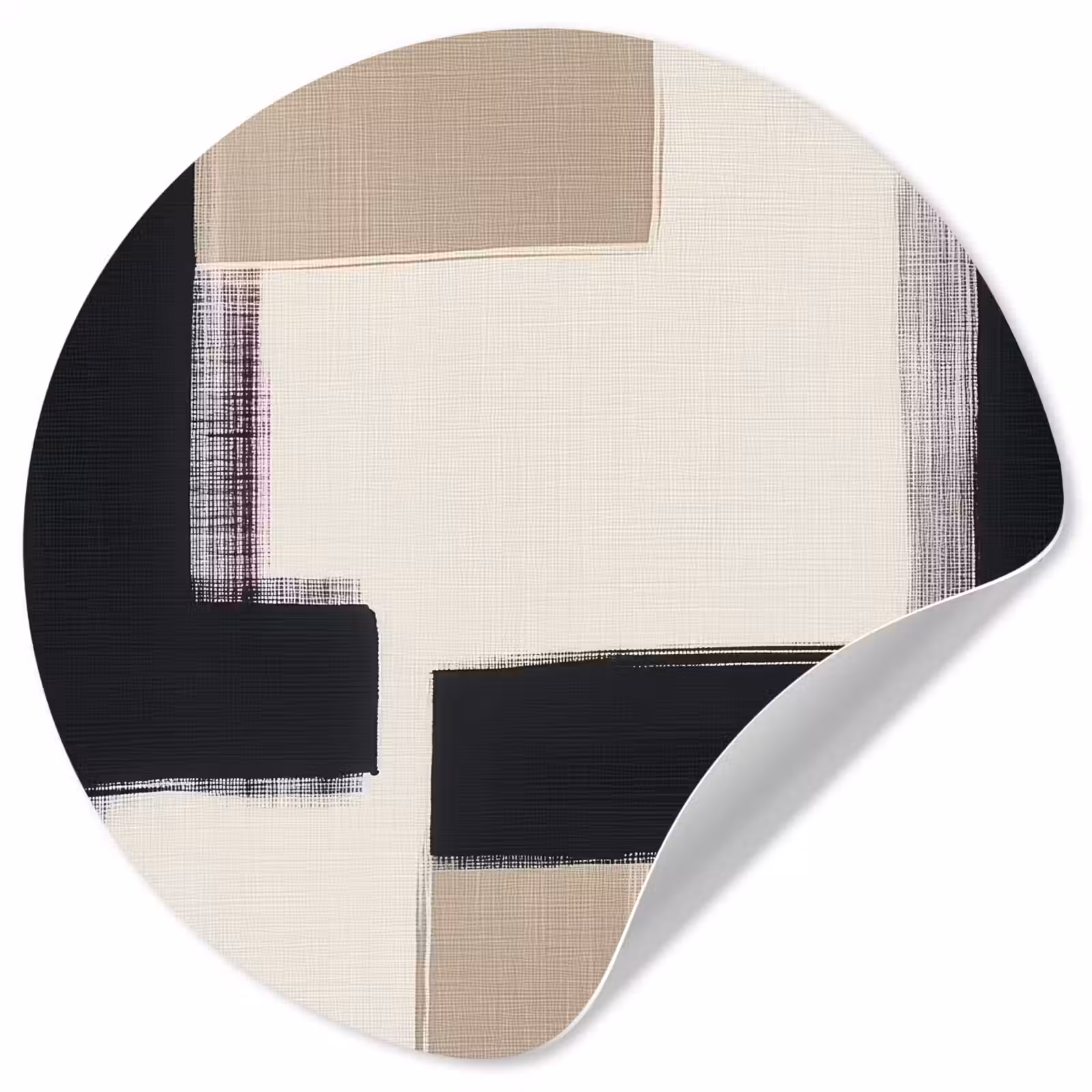 Behangcirkel - Zwart - Abstract - Japandi — 1