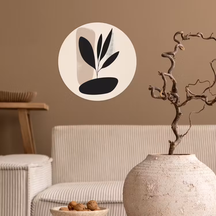 Behangcirkel - Plant - Beige - Japandi — 2