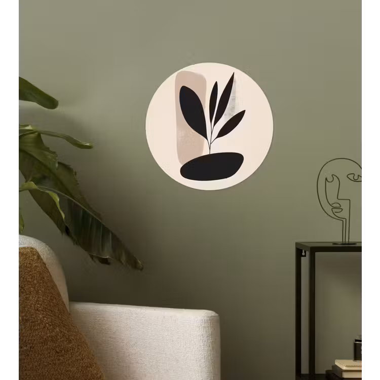 Behangcirkel - Plant - Beige - Japandi — 3