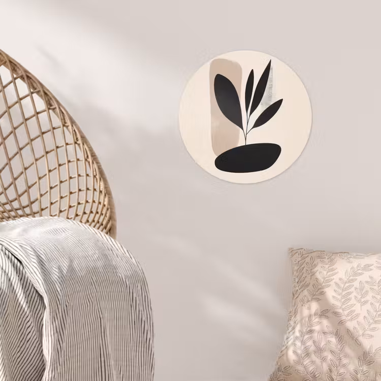 Behangcirkel - Plant - Beige - Japandi — 5