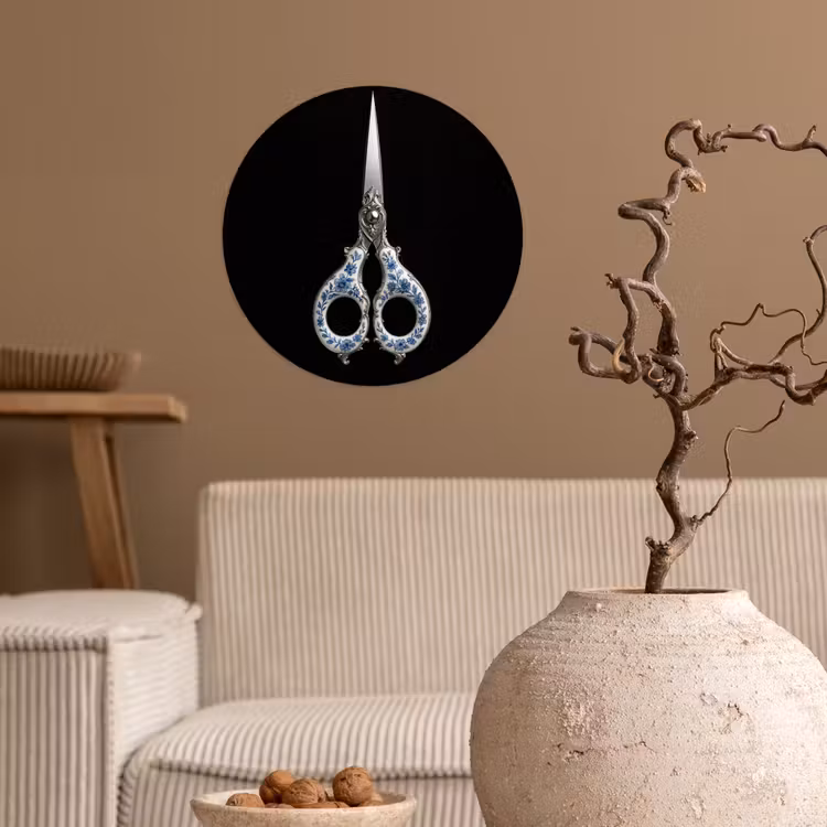 Behangcirkel - Schaar - Delfts blauw - Zwart — 2