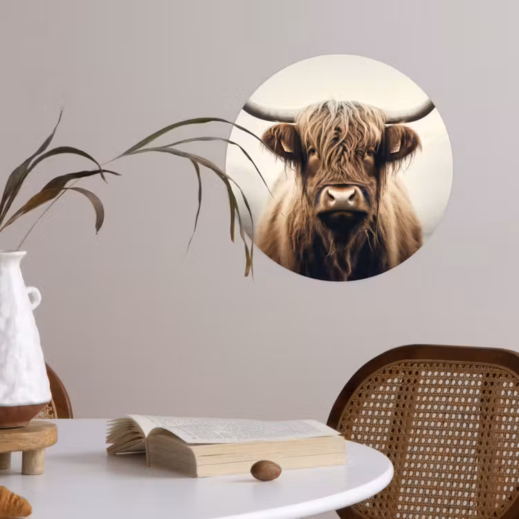 Behangcirkel - Schotse hooglander - Hoorns - Landschap — 4