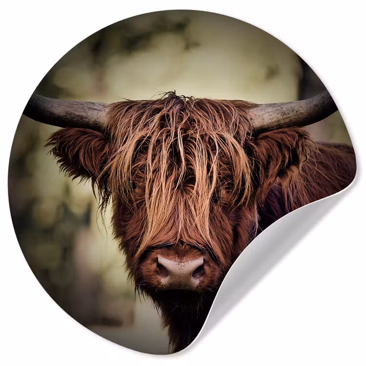 Behangcirkel - Schotse hooglander - Licht - Portret - Natuur — 1