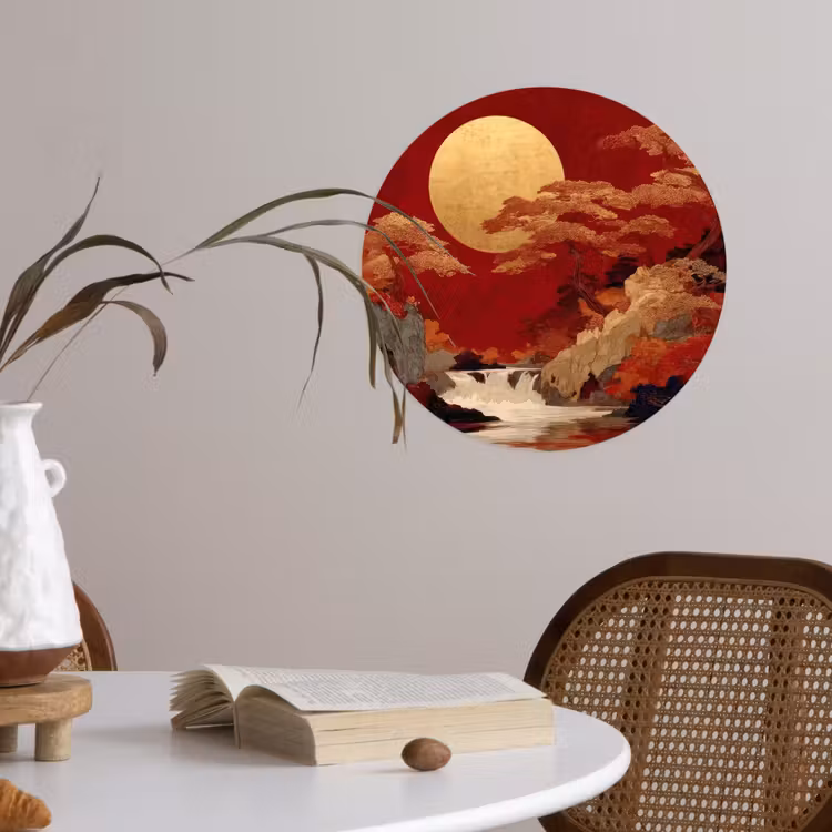 Behangcirkel - Volle maan - Landschap - Waterval — 4