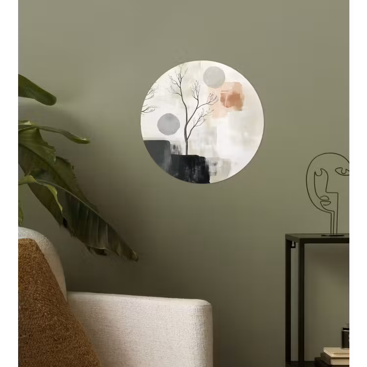 Behangcirkel - Wabi sabi - Beige - Plant — 3