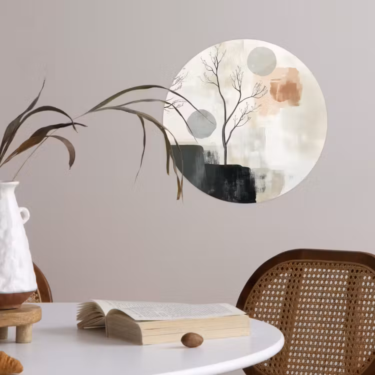 Behangcirkel - Wabi sabi - Beige - Plant — 4