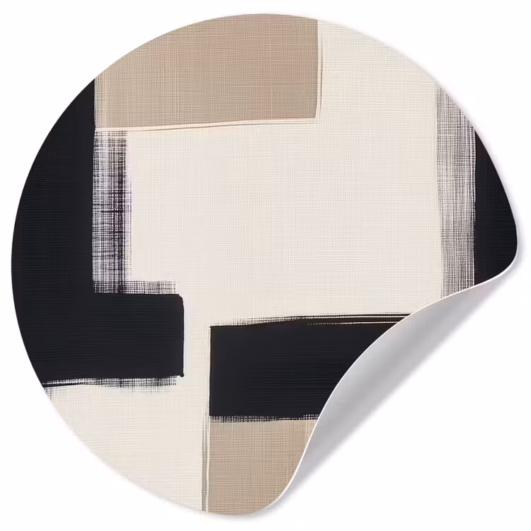 Behangcirkel - Zwart - Abstract - Japandi — 1
