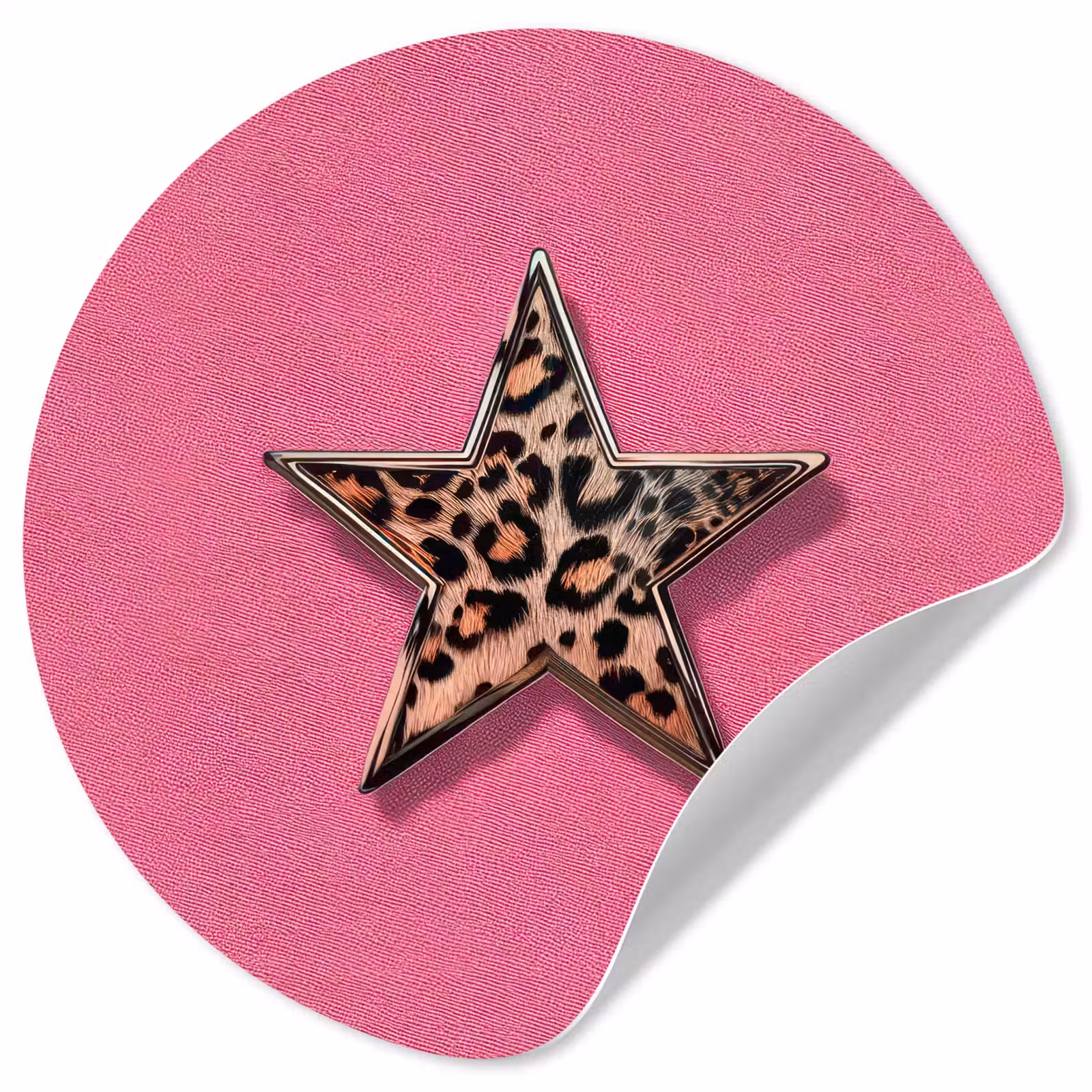 Behangcirkel - Ster - Luipaard - Print - Roze — 1