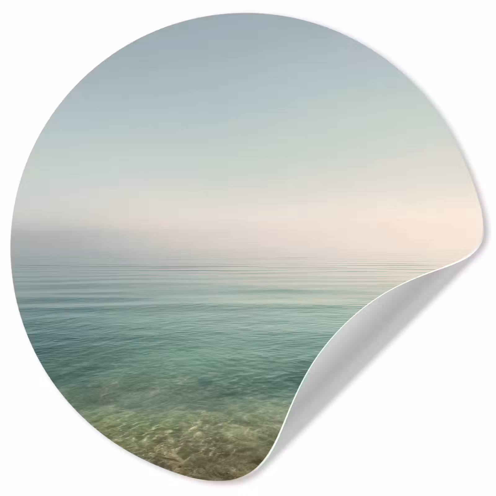 Behangcirkel - Zee - Horizon - Blauw - Mist — 1
