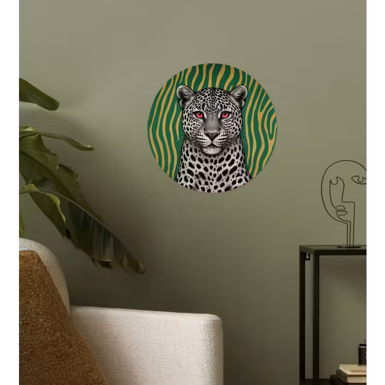 Behangcirkel - Panter - Zebrapatroon - Groen — 3