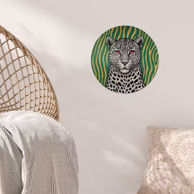 Behangcirkel - Panter - Zebrapatroon - Groen — 5