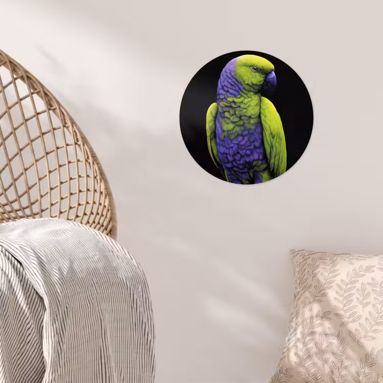 Behangcirkel - Papegaai - Veren - Opvallend - Groen — 5