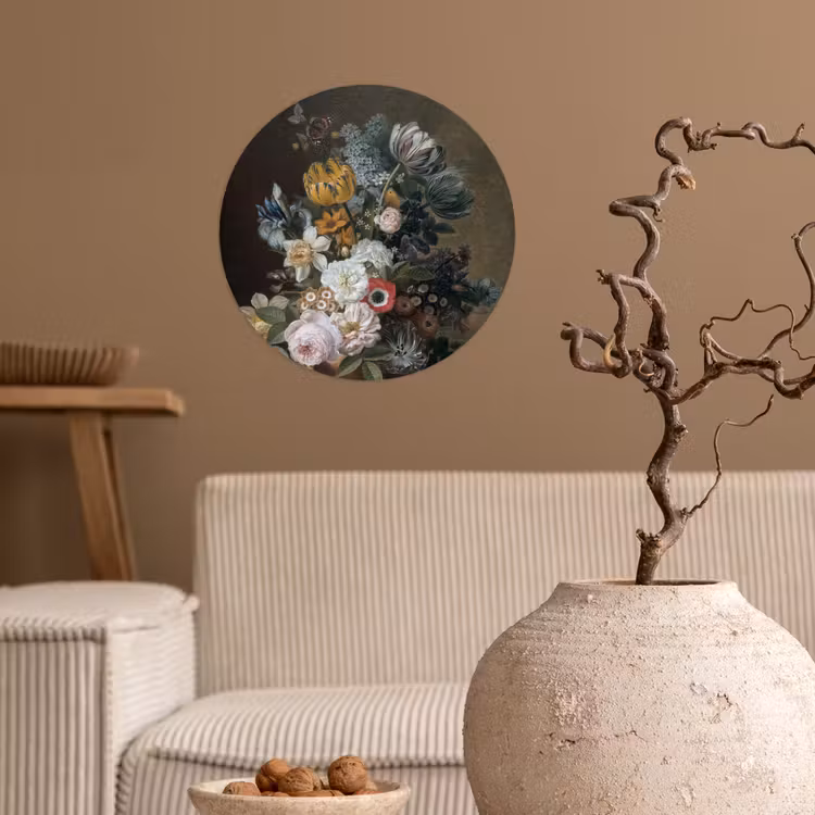 Behangcirkel - Stilleven met bloemen - Schilderij van Eelke Jelles Eelkema — 2