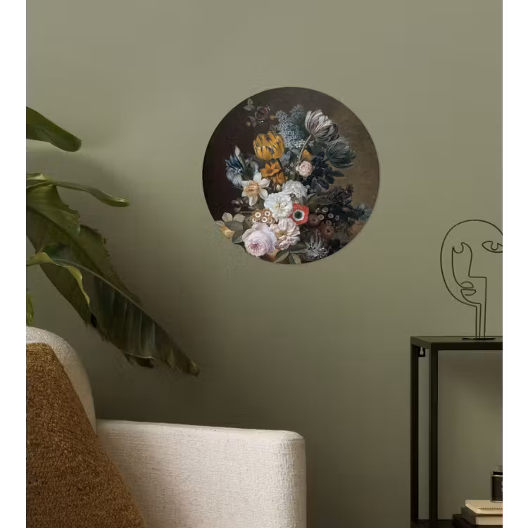 Behangcirkel - Stilleven met bloemen - Schilderij van Eelke Jelles Eelkema — 3