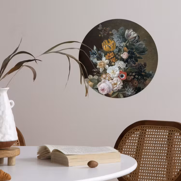 Behangcirkel - Stilleven met bloemen - Schilderij van Eelke Jelles Eelkema — 4