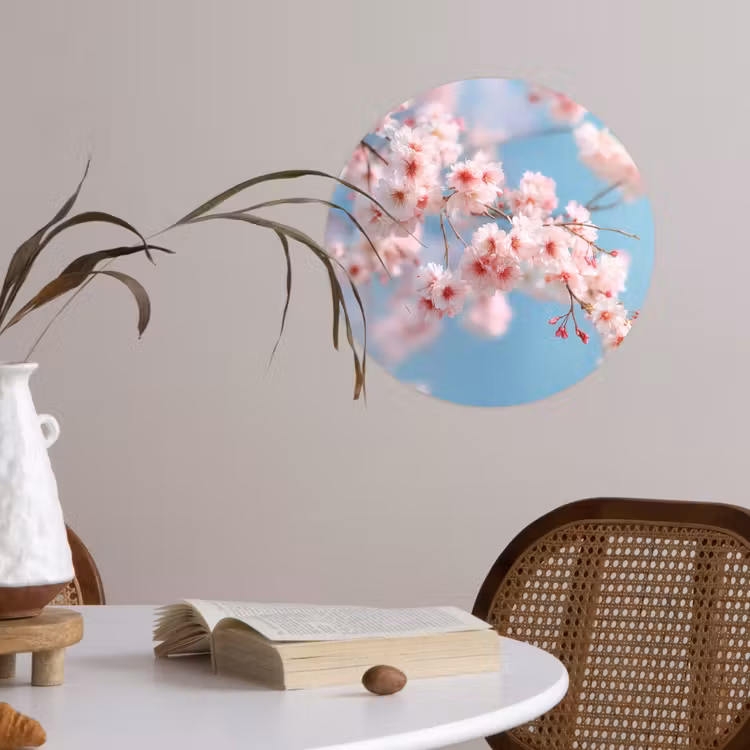 Behangcirkel - Takken - Bloesems - Roze — 4
