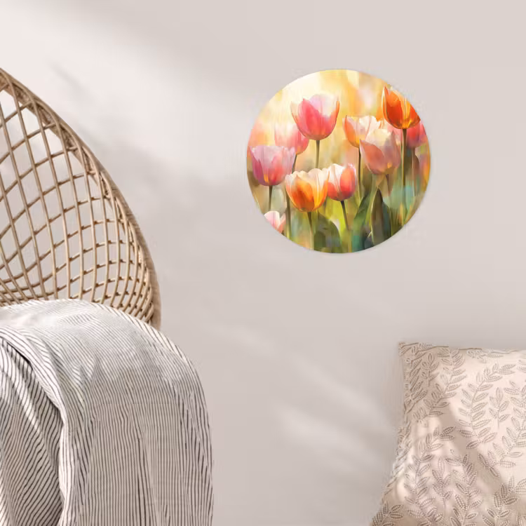 Behangcirkel - Tulpen - Sprookjesachtig - Kleurrijk — 5