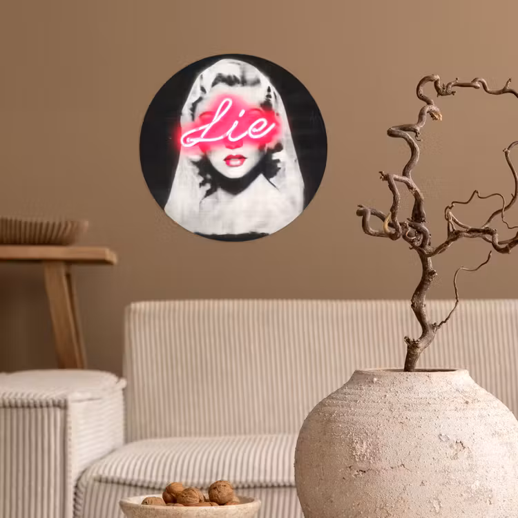 Behangcirkel - Neon - Letters - Vintage - Vrouw — 2