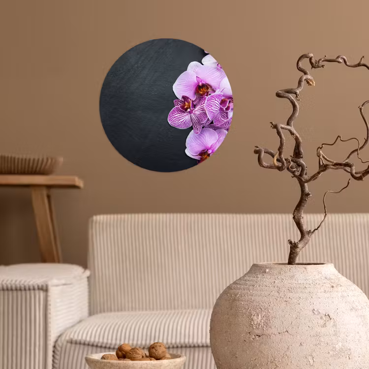 Behangcirkel - Orchidee - Bloemen - Roze - Flora — 2