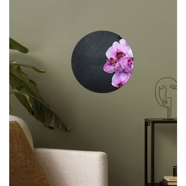 Behangcirkel - Orchidee - Bloemen - Roze - Flora — 3