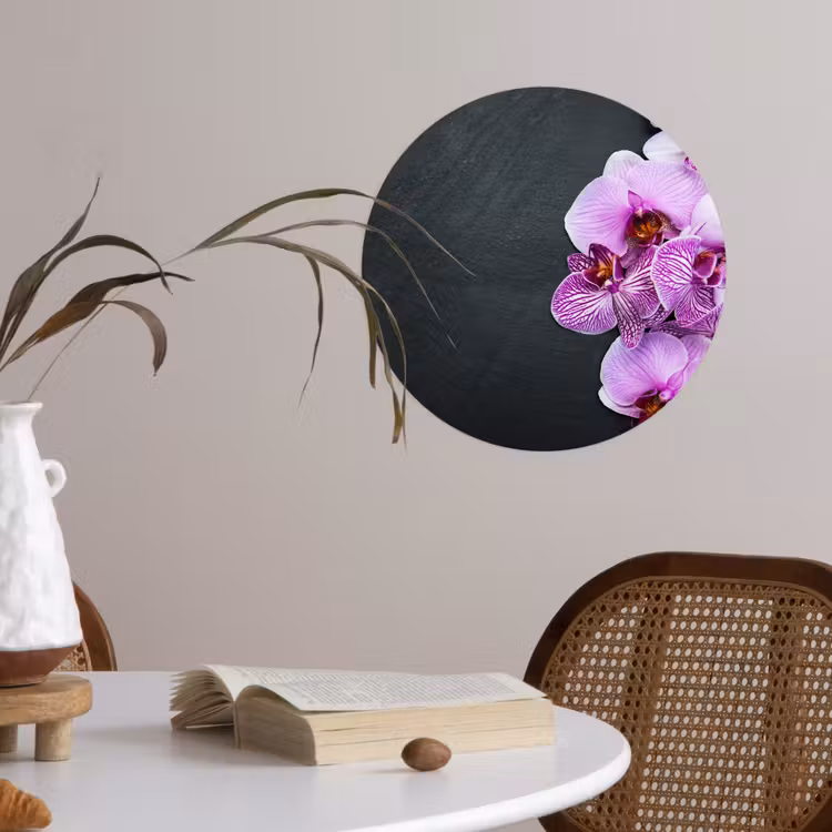 Behangcirkel - Orchidee - Bloemen - Roze - Flora — 4