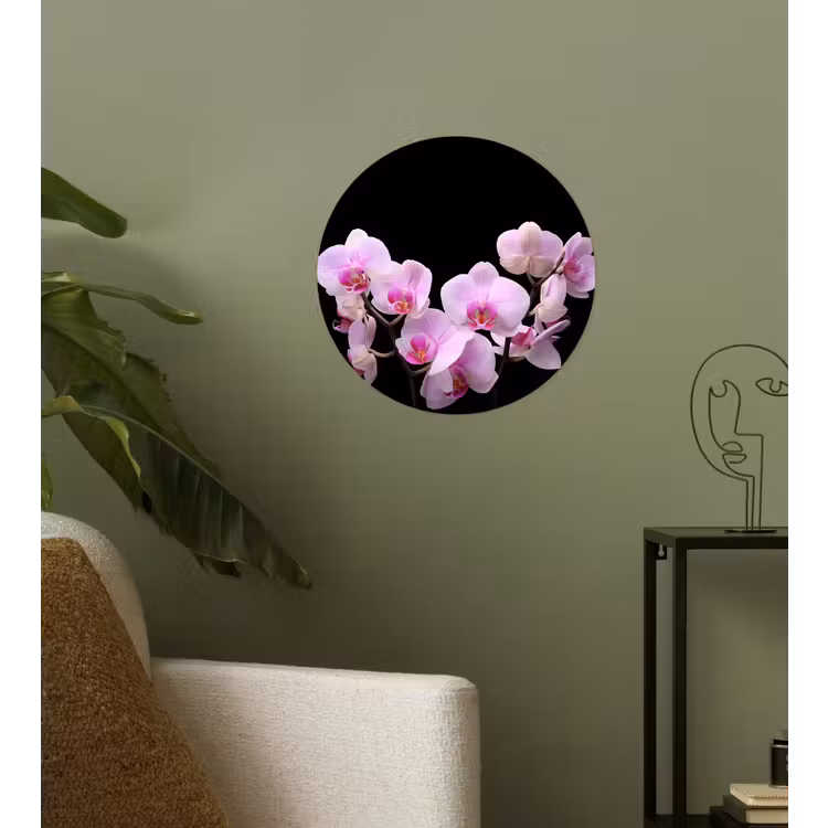 Behangcirkel - Orchidee - Bloemen - Roze - Flora — 3