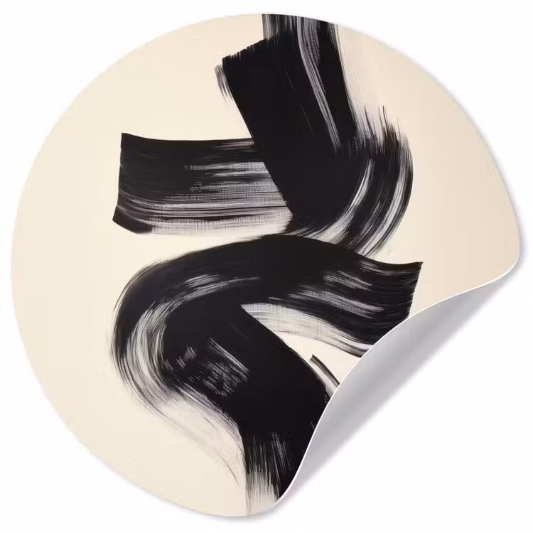 Behangcirkel - Strepen - Zwart - Abstract — 1