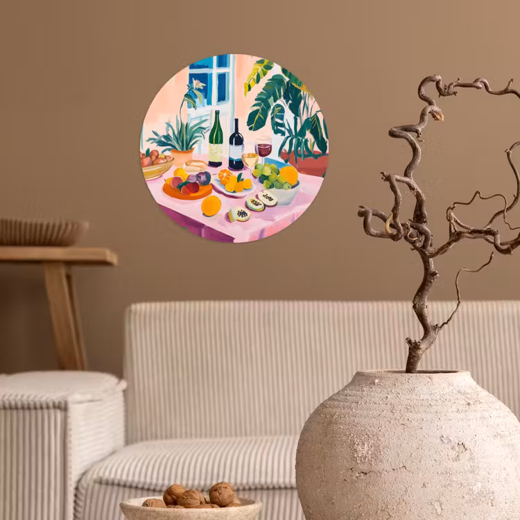 Behangcirkel - Tafel - Wijn - Fruit — 2