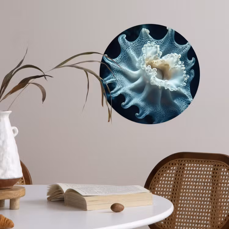 Behangcirkel - Zeewezen - Wit - Golven - Water — 4