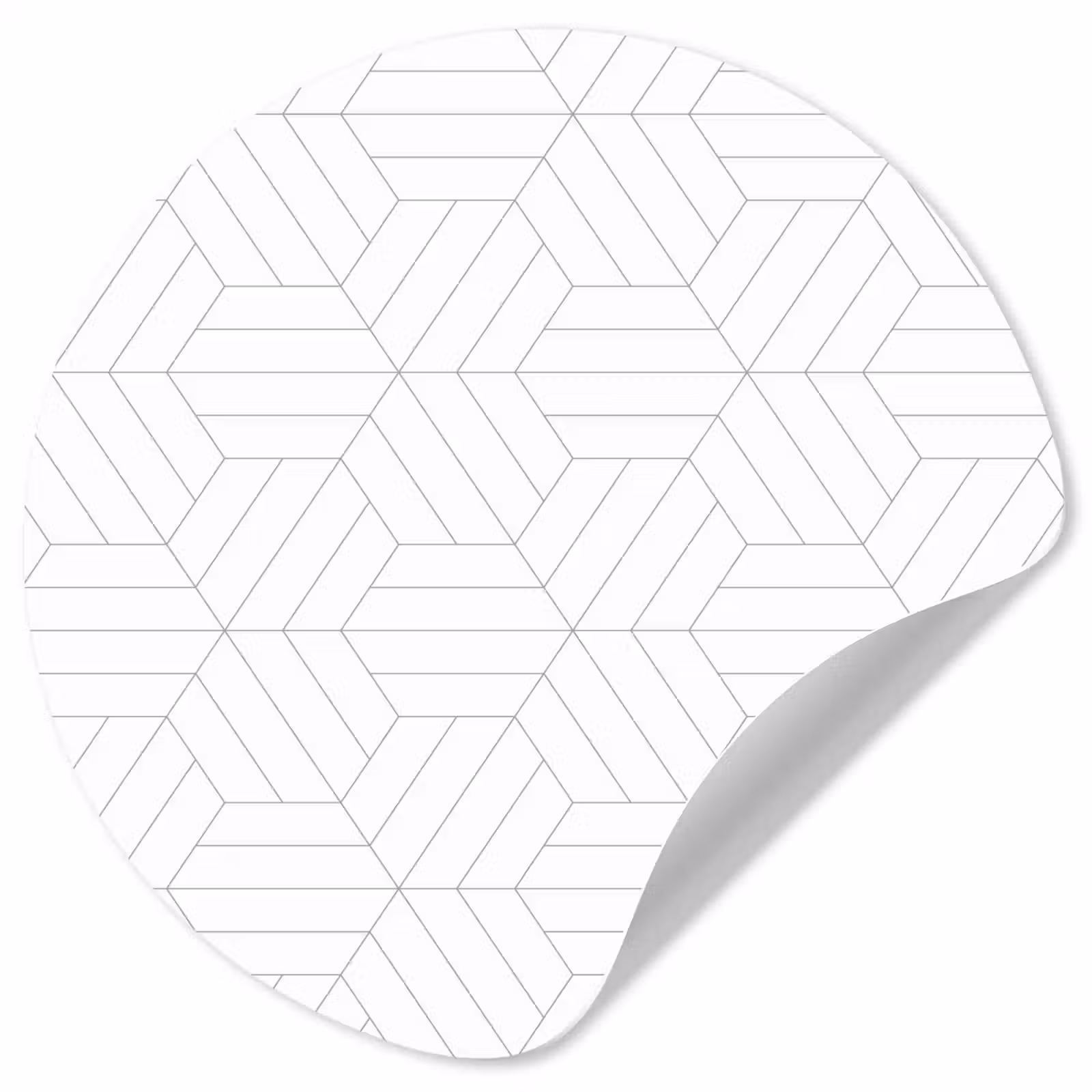 Behangcirkel - Patroon - Lijn - Design - Zwart - Wit — 1
