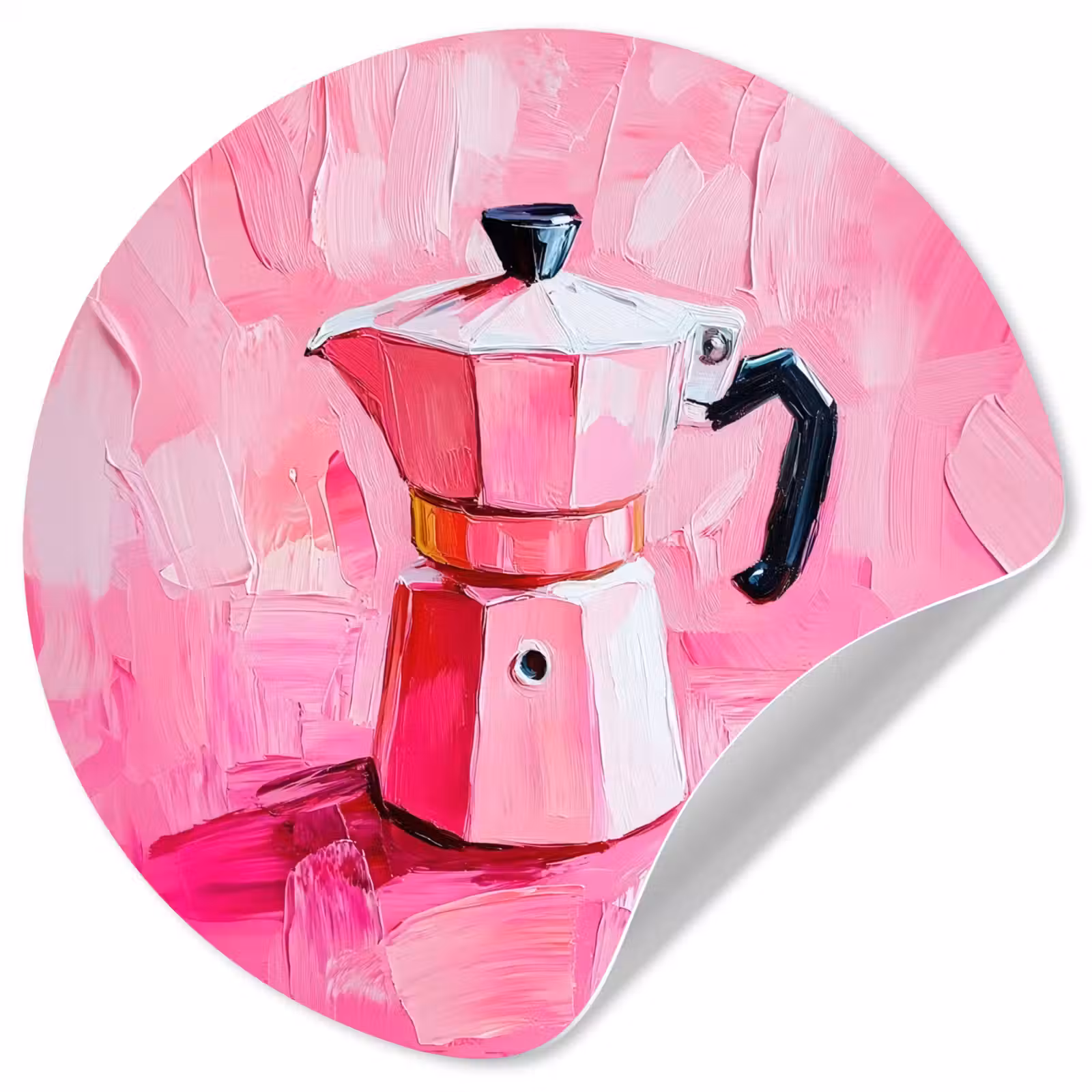 Behangcirkel - Roze - Verf - Coffee — 1