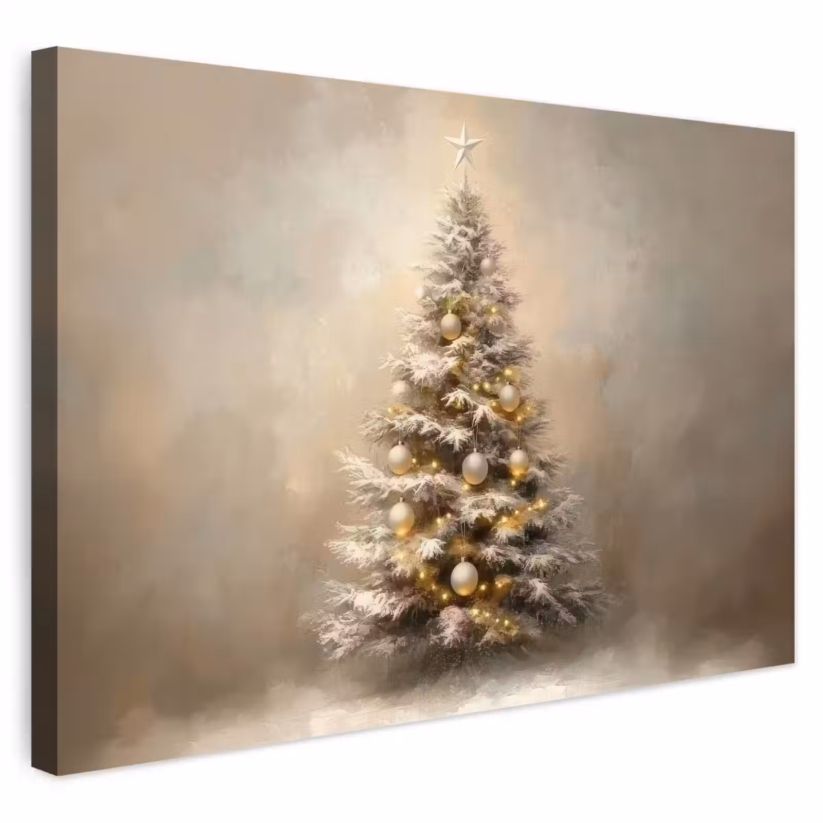 Buiten canvas - Kerst - kerstboom - Sneeuw - Art — 1