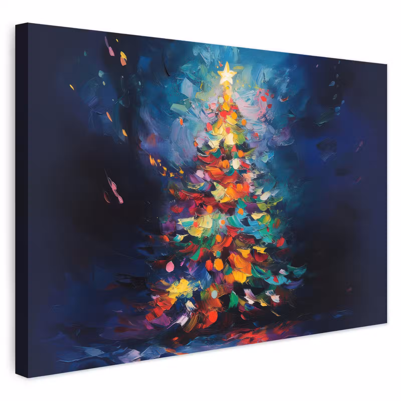 Buiten canvas - Kerstboom - Kerst - Abstract - Kleurrijk — 1