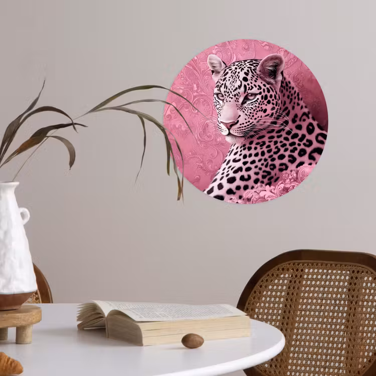 Behangcirkel - Panter - Luxe - Roze — 4