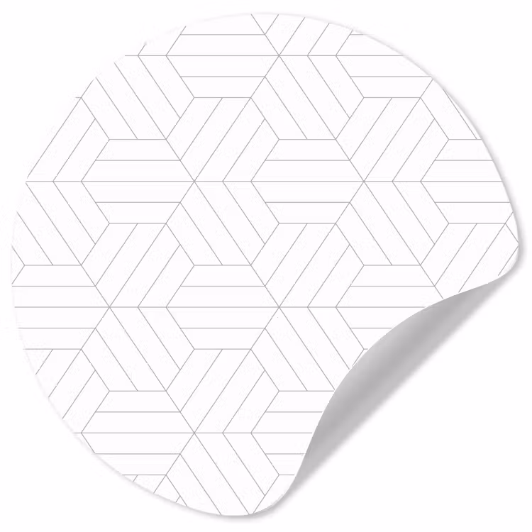 Behangcirkel - Patroon - Lijn - Design - Zwart - Wit — 1
