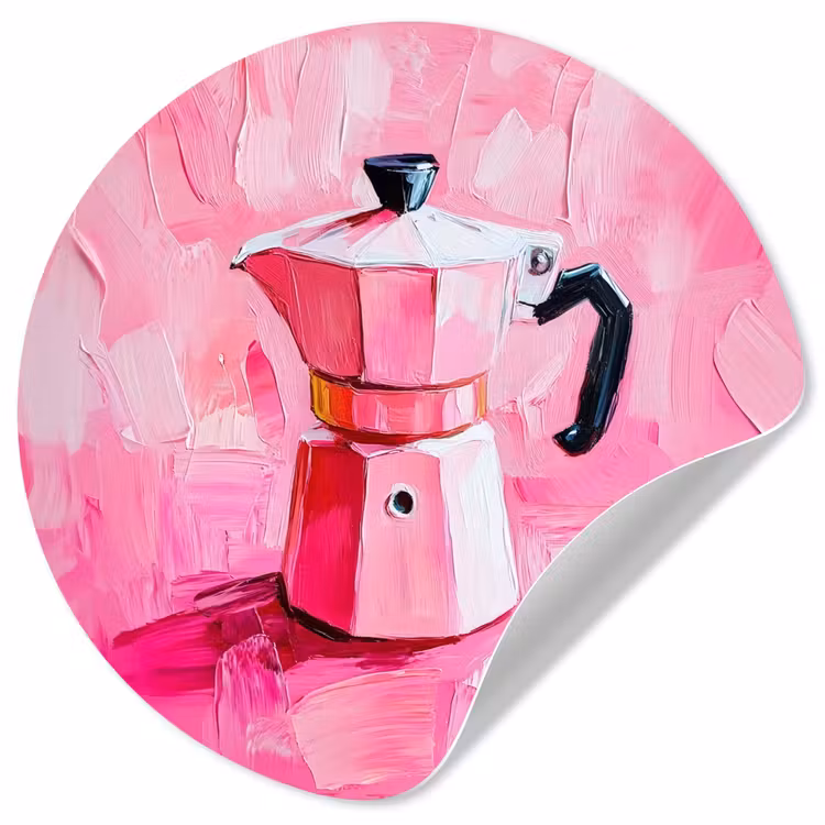Behangcirkel - Roze - Verf - Coffee — 1