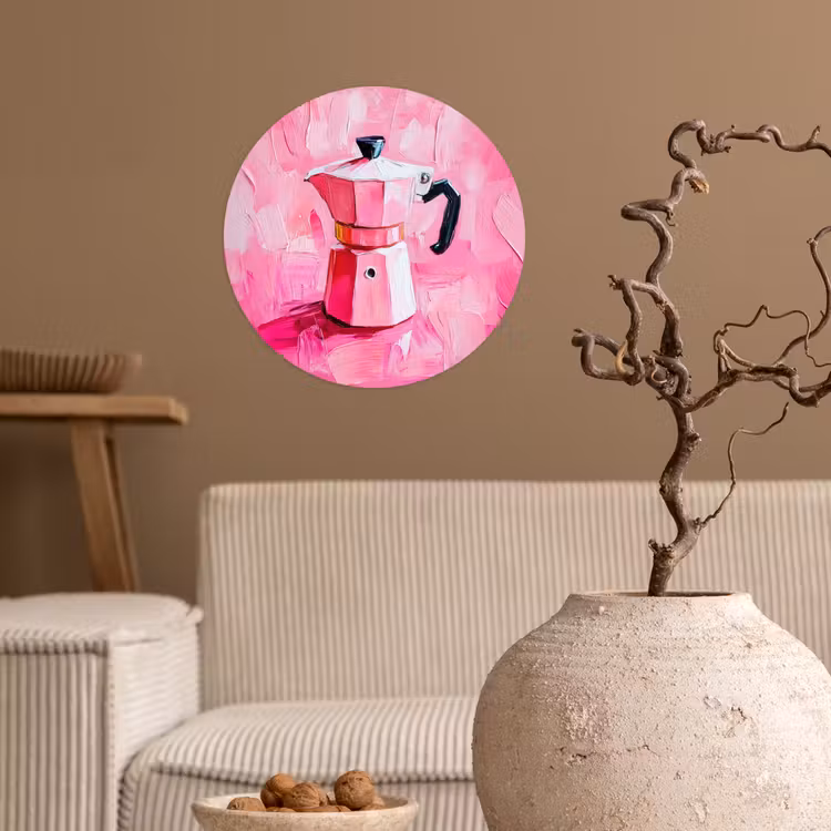 Behangcirkel - Roze - Verf - Coffee — 2